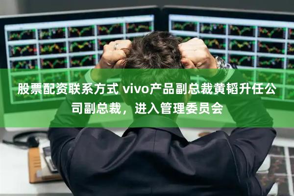 股票配资联系方式 vivo产品副总裁黄韬升任公司副总裁，进入管理委员会